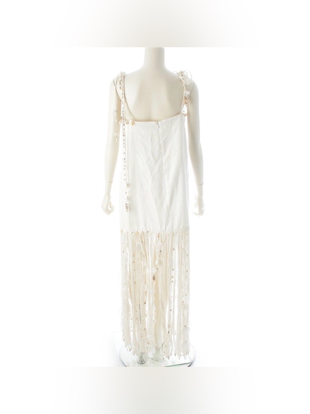 NWT ZIMMERMANN POSTCARD SHELL Handstrung Linen Floral Applique Fringe Maxi Dress - Picture 13 of 16